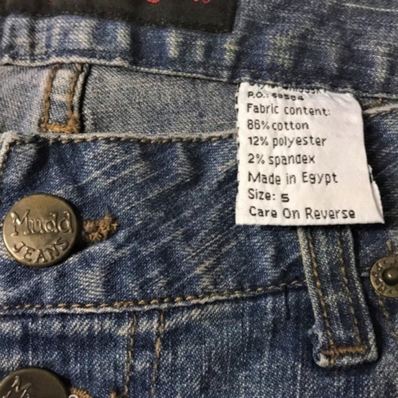 Mudd Flare Blue Jeans Size Jr 5 Button Fly - Picture 4 of 5